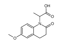 1(2H)-Quinolineacetic acid,3,4-dihydro-6-methoxy--alpha--methyl-2-oxo-结构式