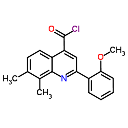 2-(2-Methoxyphenyl)-7,8-dimethyl-4-quinolinecarbonyl chloride structure