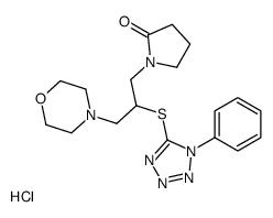 1-[3-morpholin-4-yl-2-(1-phenyltetrazol-5-yl)sulfanylpropyl]pyrrolidin-2-one,hydrochloride结构式