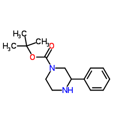 (S)-3-苯基哌嗪-1-羧酸叔丁酯结构式