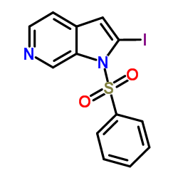 1-(Phenylsulfonyl)-2-iodo-6-azaindole structure