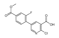 2-chloro-5-(2-fluoro-4-methoxycarbonylphenyl)pyridine-3-carboxylic acid结构式