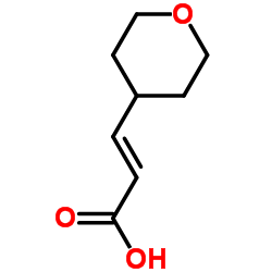 (E)-3-(tetrahydro-2H-pyran-4-yl)acrylic acid structure