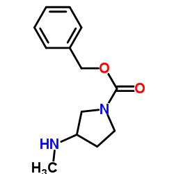 Benzyl 3-(methylamino)-1-pyrrolidinecarboxylate结构式