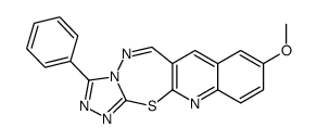 9-Methoxy-3-phenyl-1,2,4-triazolo(3',4':2,3)(1,3,4)thiadiazepino(7,6-b)quinoline Structure