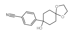 4-(8-HYDROXY-1,4-DIOXA-SPIRO[4.5]DEC-8-YL)-BENZONITRILE Structure