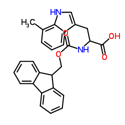 N-[(9H-Fluoren-9-ylmethoxy)carbonyl]-7-methyltryptophan Structure