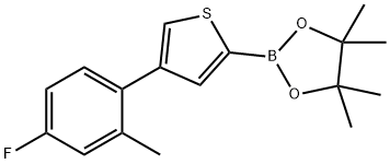 4-(4-Fluoro-2-methylphenyl)thiophene-2-boronic acid pinacol ester structure