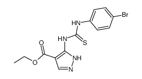 ethyl 5-(3-(4-bromophenyl)thioureido)-1H-pyrazole-4-carboxylate Structure