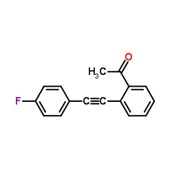 1-2-4-氟苯基乙炔基苯基乙酮结构式