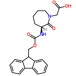 2-[(3S)-3-(9H-fluoren-9-ylmethoxycarbonylamino)-2-oxoazepan-1-yl]acetic acid Structure