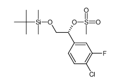 (R)-2-(tert-butyldimethylsilyloxy)- 1-(4-chloro-3 -fluorophenyl)ethyl methanesulfonate Structure