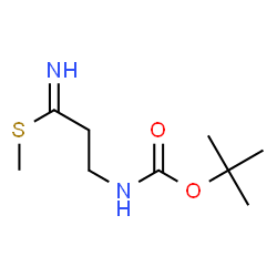 Propanimidothioic acid, 3-[[(1,1-dimethylethoxy)carbonyl]amino]-, methyl ester结构式