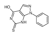 6-MERCAPTO-1-PHENYL-1,5-DIHYDRO-4H-PYRAZOLO[3,4-D]PYRIMIDIN-4-ONE Structure