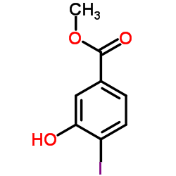 3-羟基-4-碘苯甲酸甲酯结构式