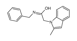 N-benzyl-2-(2-methyl-1H-indol-1-yl)acetamide Structure