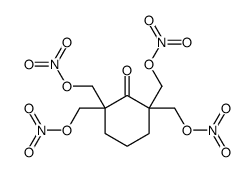 2-Oxo-1,1,3,3-cyclohexanetetramethanol tetranitrate Structure