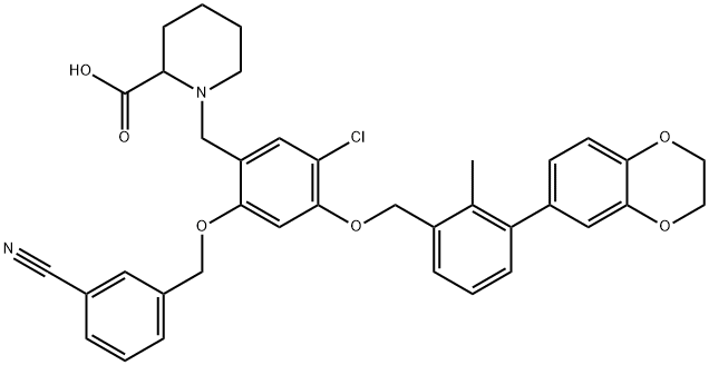 BMS-1166-N-piperidine-COOH Structure