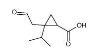 Cyclopropanecarboxylic acid, 2-(1-methylethyl)-2-(2-oxoethyl)- (9CI) picture