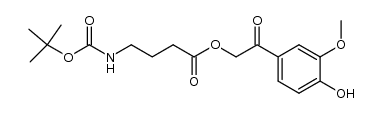 2-(4-hydroxy-3-methoxyphenyl)-2-oxoethyl-4-[(tert-butoxycarbonyl)amino]butanoate Structure