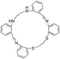 11,12,13,14,26,27-Hexahydrotetrabenzo[e,i,o,s][1,4,7,11,14,18]dithiatetraazacycloicosine结构式