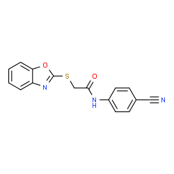 2-(1,3-Benzoxazol-2-ylsulfanyl)-N-(4-cyanophenyl)acetamide Structure