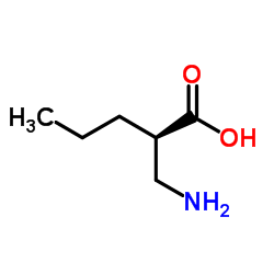 (2R)-2-(Aminomethyl)pentanoic acid结构式