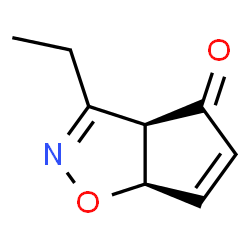 4H-Cyclopent[d]isoxazol-4-one, 3-ethyl-3a,6a-dihydro-, (3aR,6aR)-rel- (9CI) Structure