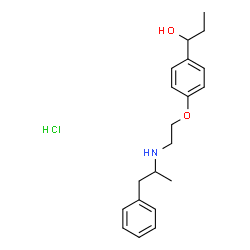 alpha-ethyl-4-[2-[(1-methyl-2-phenylethyl)amino]ethoxy]benzyl alcohol hydrochloride结构式