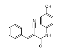 2-cyano-N-(4-hydroxyphenyl)-3-phenylprop-2-enamide结构式