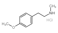 [2-(4-甲氧基-苯基)-乙基]-甲胺盐酸盐结构式