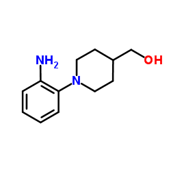 1-(2-氨基苯基)-4-哌啶甲醇结构式