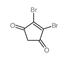 2,3-dibromocyclopent-2-ene-1,4-dione Structure