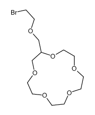 2-(2-bromoethoxymethyl)-1,4,7,10,13-pentaoxacyclopentadecane Structure