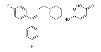 1-[4,4-bis(4-fluorophenyl)but-3-enyl]piperidine,(E)-but-2-enedioic acid结构式