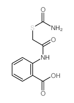 Benzoic acid,2-[[2-[(aminocarbonyl)thio]acetyl]amino]- Structure