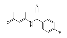 (E)-2-(4-fluorophenyl)-2-((4-oxopent-2-en-2-yl)amino)acetonitrile结构式