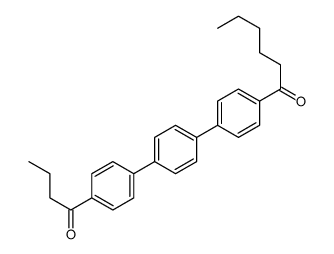 1-[4-[4-(4-butanoylphenyl)phenyl]phenyl]hexan-1-one结构式