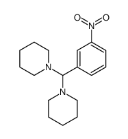 1-[(3-nitrophenyl)-piperidin-1-ylmethyl]piperidine Structure