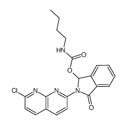 3-butylcarbamoyloxy-2-(7-chloro-[1,8]naphthyridin-2-yl)-2,3-dihydro-isoindol-1-one Structure