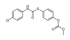 Carbonic acid 4-(4-chloro-phenylcarbamoylsulfanyl)-phenyl ester methyl ester Structure