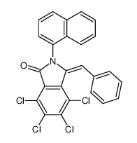 3-benzylidene-4,5,6,7-tetrachloro-2-naphthalen-1-yl-2,3-dihydro-isoindol-1-one结构式