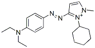 1-Methyl-2-cyclohexyl-3-[4-(diethylamino)phenylazo]-1H-pyrazole-2-ium结构式