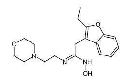 2-Ethyl-N-(2-morpholinoethyl)-3-benzofuranacetamide oxime结构式