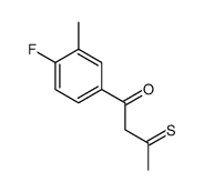 1-(4-fluoro-3-methylphenyl)-3-sulfanylidenebutan-1-one Structure