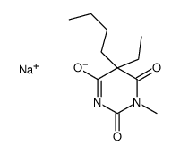 5-Butyl-5-ethyl-1-methyl-2-sodiooxy-4,6(1H,5H)-pyrimidinedione Structure