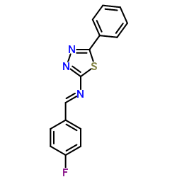 1-(4-fluorophenyl)-N-(5-phenyl-1,3,4-thiadiazol-2-yl)methanimine Structure