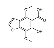 6-hydroxy-4,7-dimethoxy-1-benzofuran-5-carboxylic acid结构式