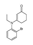 3-(2-Brom-N-aethyl-anilino)-cyclohex-2-en-1-on Structure