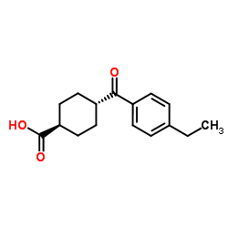 trans-4-(4-Ethylbenzoyl)cyclohexanecarboxylic acid structure